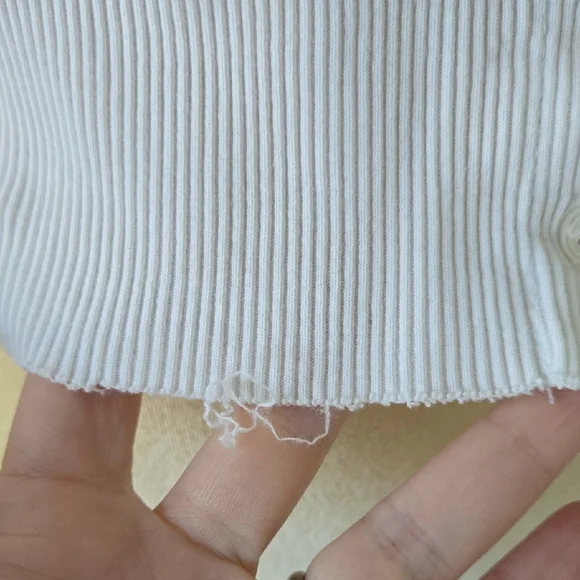 Forever 21 White Button-down Ribbed Top - Picture 5 of 7